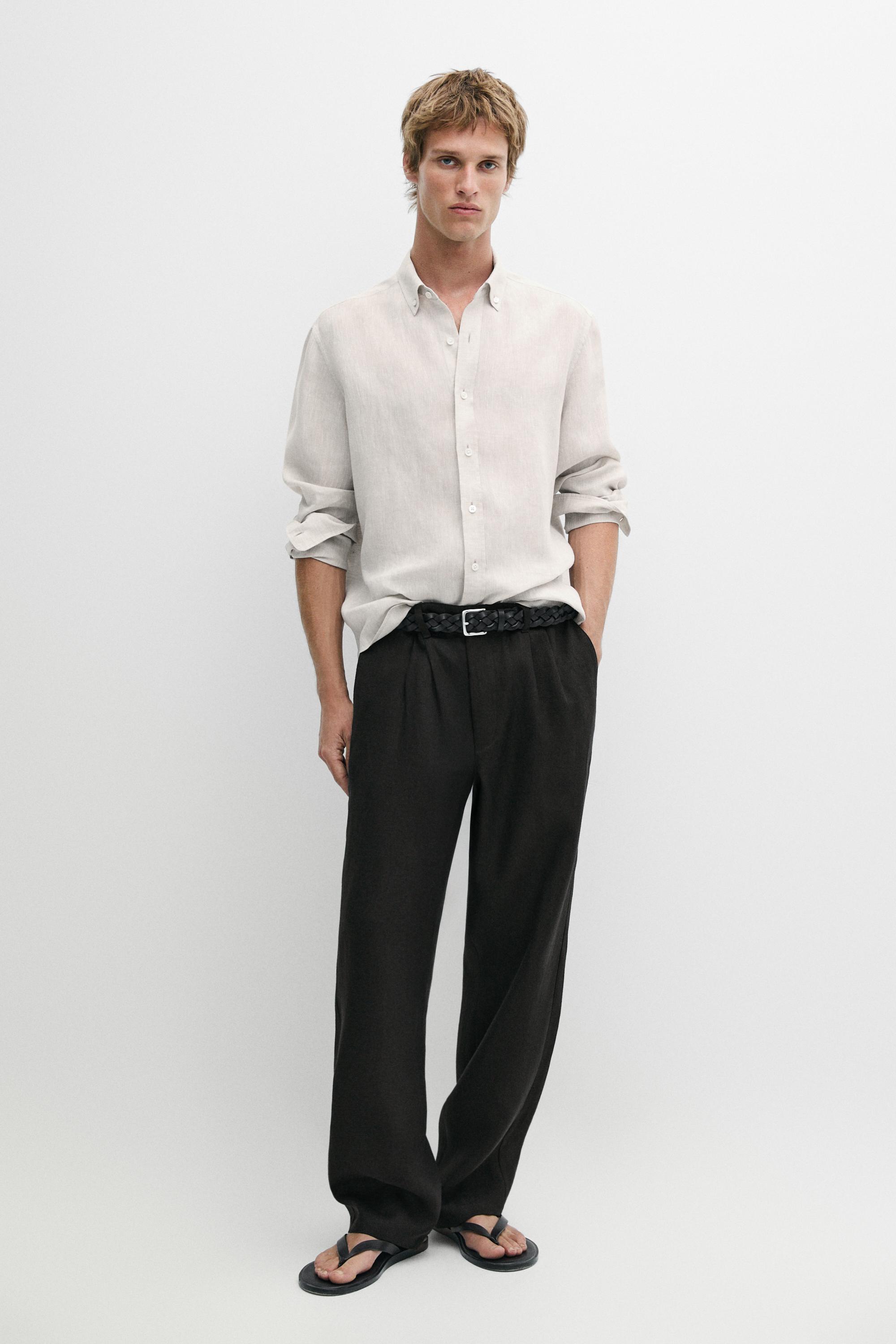 Chemise regular fit 100 % lin